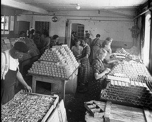 Verpacken der Flaschen für den Versand